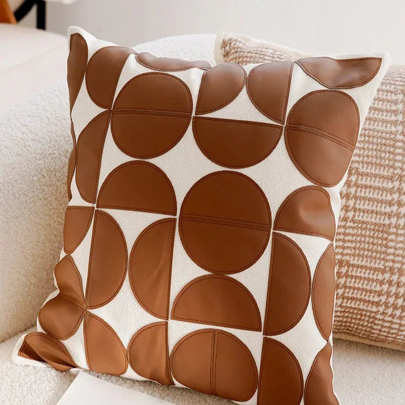 Lightweight luxury decorative cushion cover with French print at the waist
