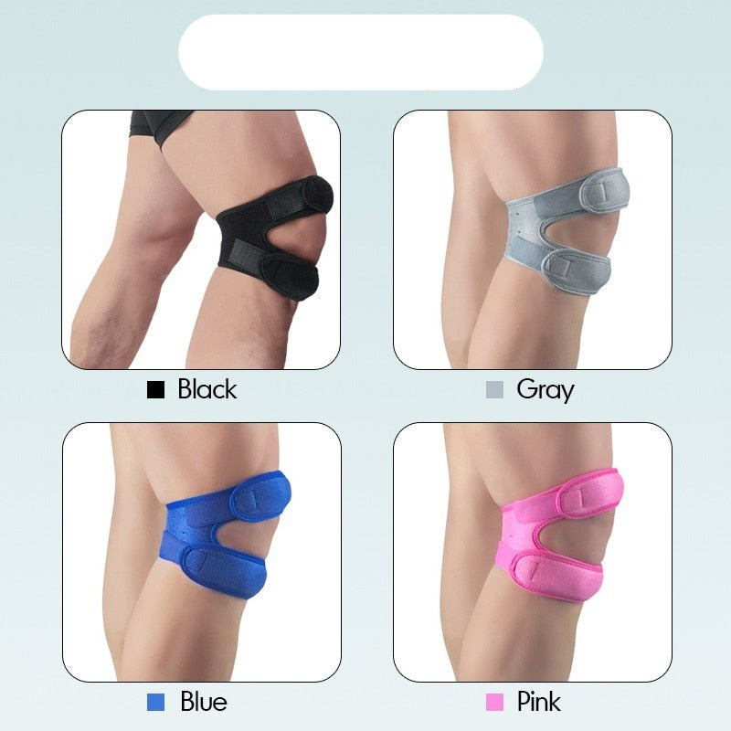 1 piece of neutral adjustable sports knee protector outdoor fitness gym hiking running knee patella leg strap - enoughdream.com