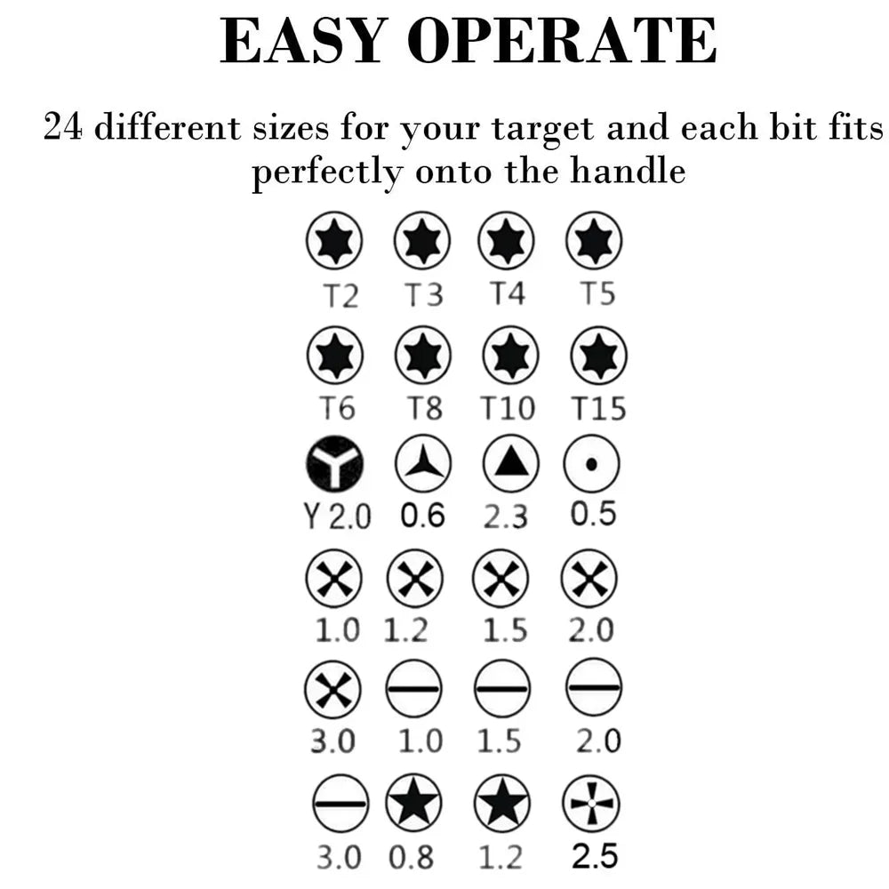 Mini Precision Screwdriver Set 25 in 1 Electronic