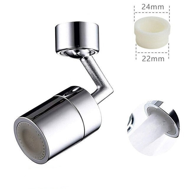 Black Universal 1080° Rotation Faucet Extender Plastic Dual Mode - enoughdream.com