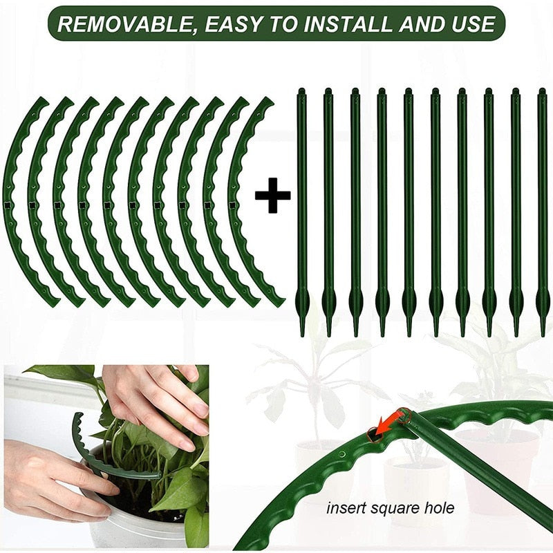 Plastic Plant Support Pile Frame Greenhouse Arrangement - enoughdream.com