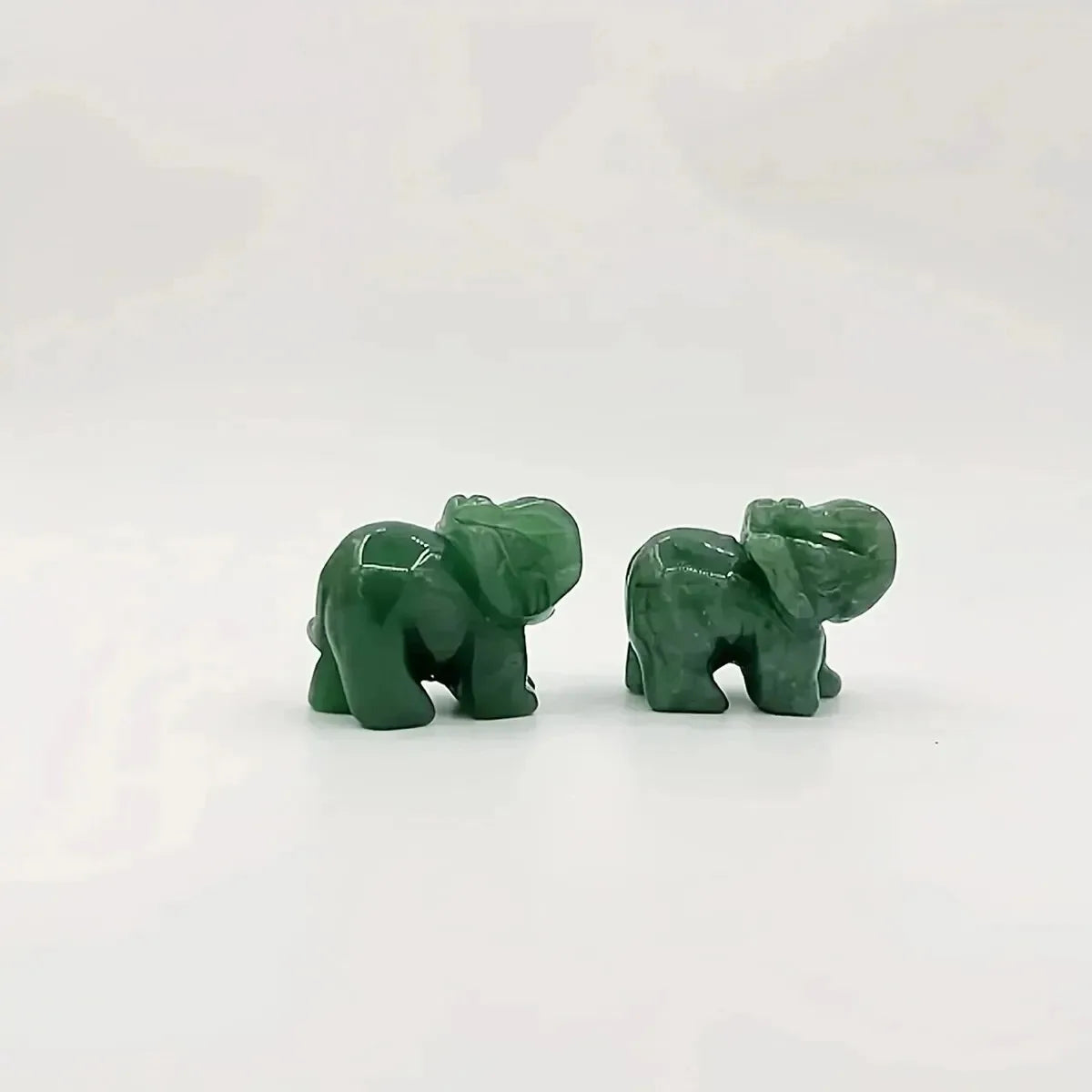 Green Aventurine Jade Ston Lucky Elephant Fortune