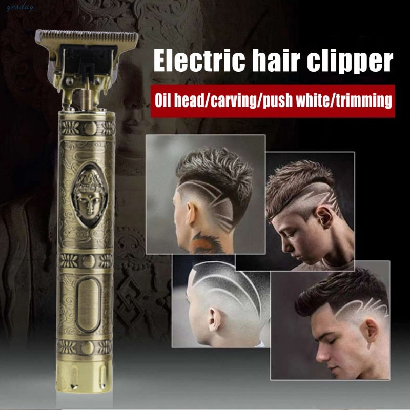 Vintage Hair Clipper Cordless Clipper Electric Shaver Rechargeable - enoughdream.com