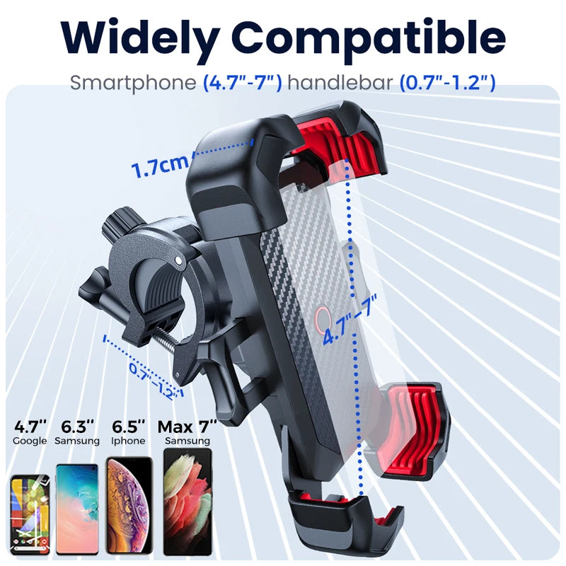 Joyroom Universal Bike Phone Holder 360° - View Bicycle Phone Holder for 4.7-7