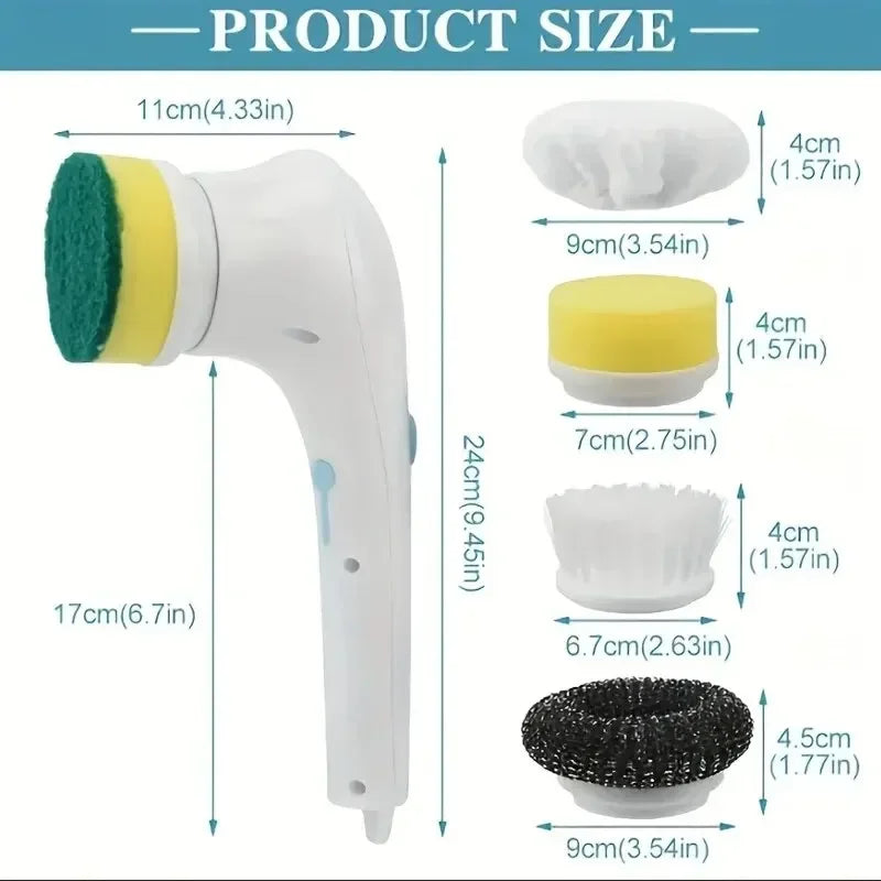 Electric cleaning brush for washing the bathroom and kitchen