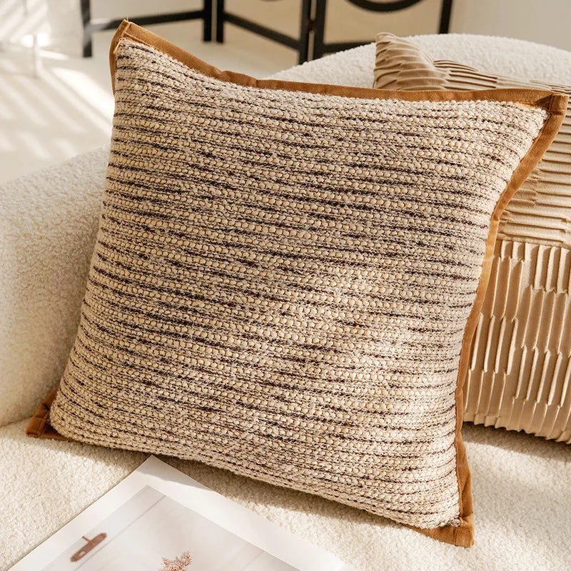 Lightweight luxury decorative cushion cover with French print at the waist