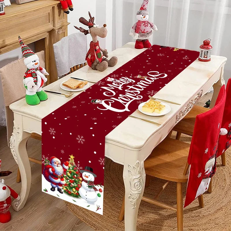 Christmas Table Runner Merry -  Christmas Decoration For Home Xmas Table Decor