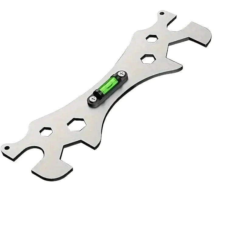 Multifunctional stainless steel wrench installation level -  hexagonal tap angle ruler