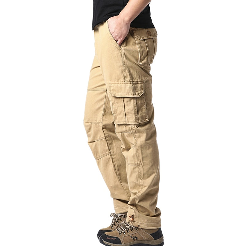 Large Pocket Loose Overalls Men's Outdoor Sports Jogging Military Tactical - enoughdream.com