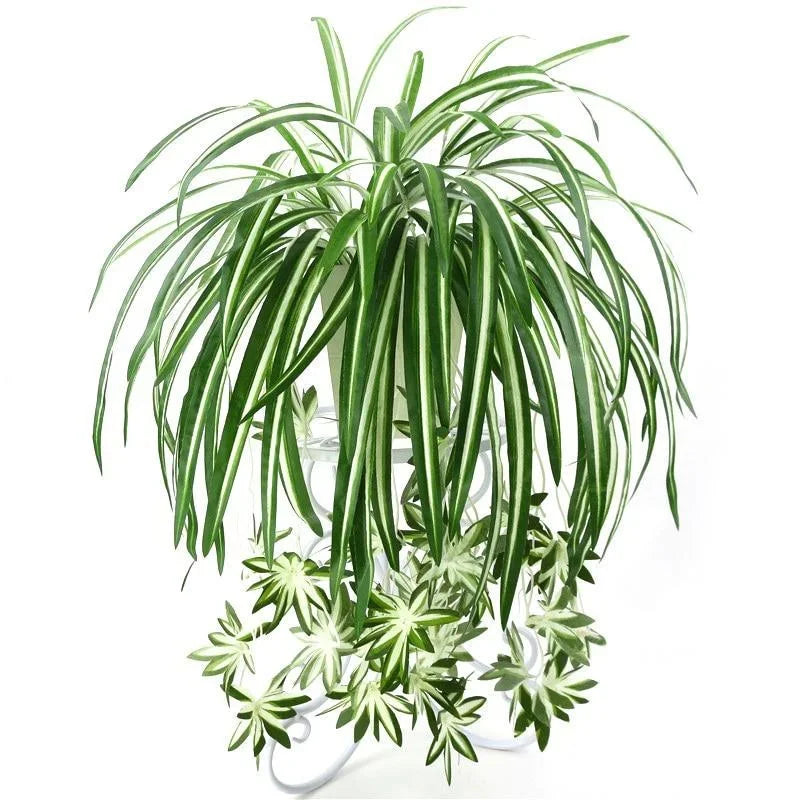 Artificial Plants Wall Hanging Chlorophytum Potted Green PVC  65cm