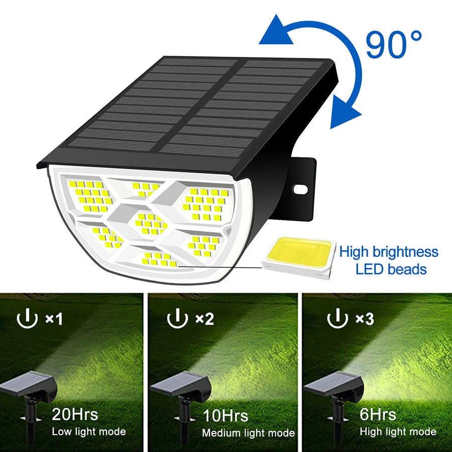 LED Solar Landscape Spotlights IP65 Waterproof Solar  Garden