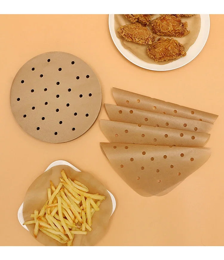 Air Fryer Paper Disposable - Liners for Oven Microwave Steaming Basket