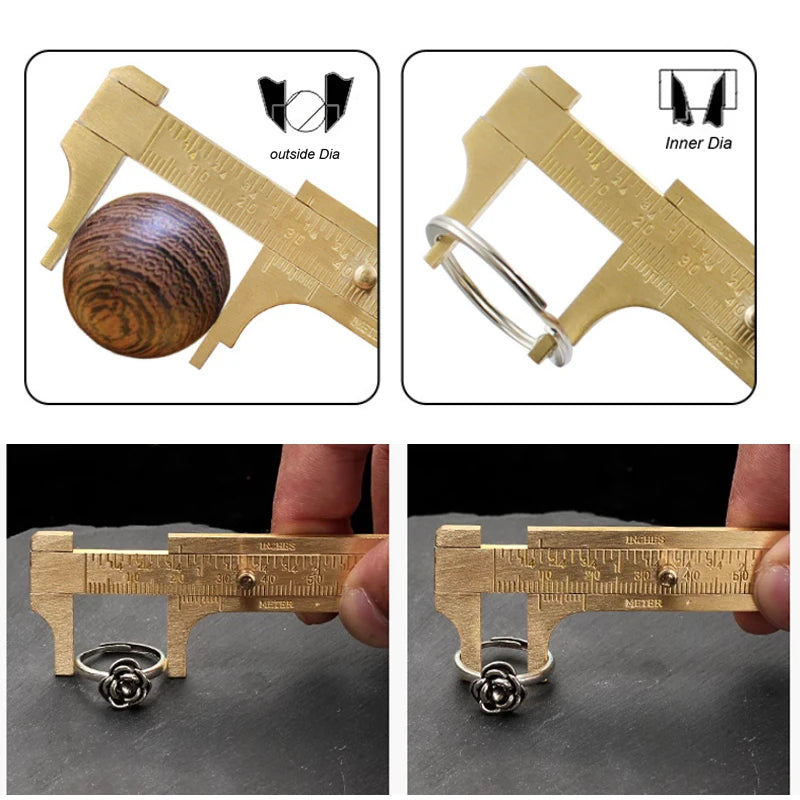 Mini  Brass Metric Imperial MM INCH Small Portale Tool