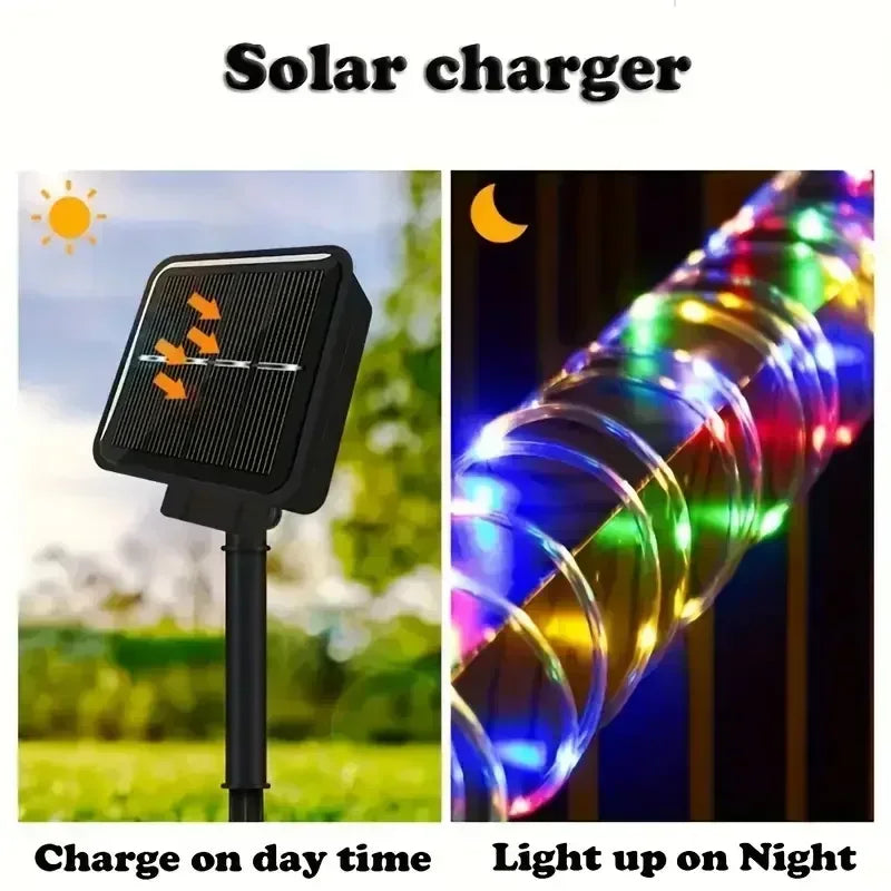 Solar Powered LED String Lights Fairy  Garden Decoration