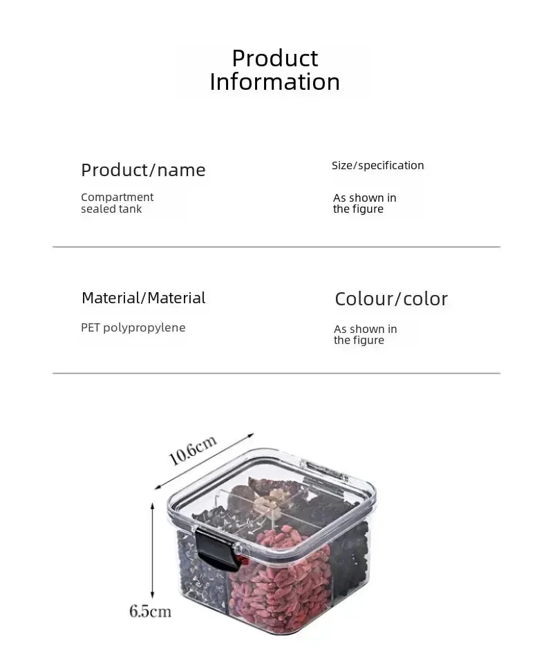 Storage box dried fruits bens jar drawer storage container à prova de umidade plastic box