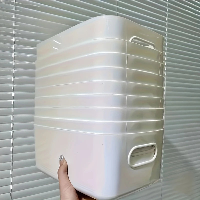 Set of rectangular plastic empilháveis organizing boxes durable and reusable ideal for kitchen bathroom and bedrooms