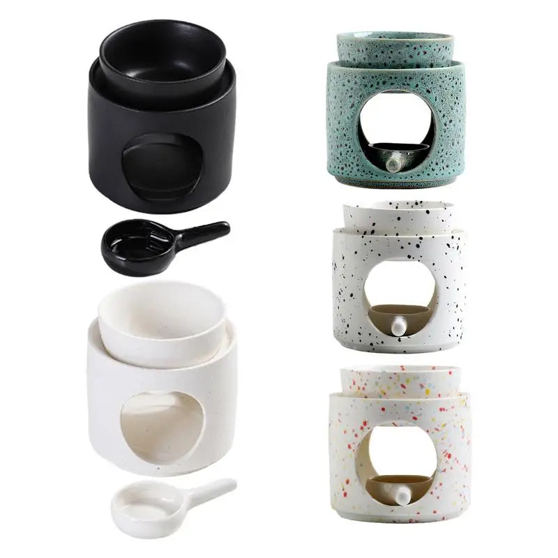 Ceramic Aroma Burner Essential Oil Lamp Hollowing Candle  Decoration