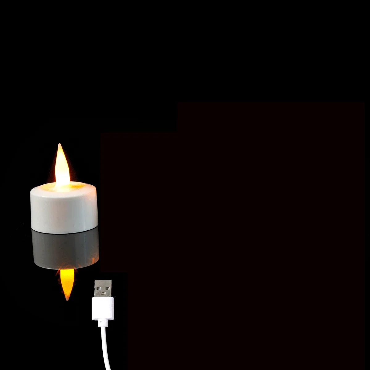Pieces Yellow Light LED Candles With USB Charge Decorative