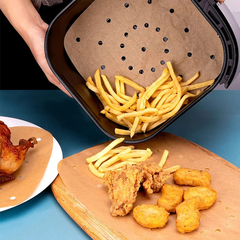 Air Fryer Paper Disposable - Liners for Oven Microwave Steaming Basket