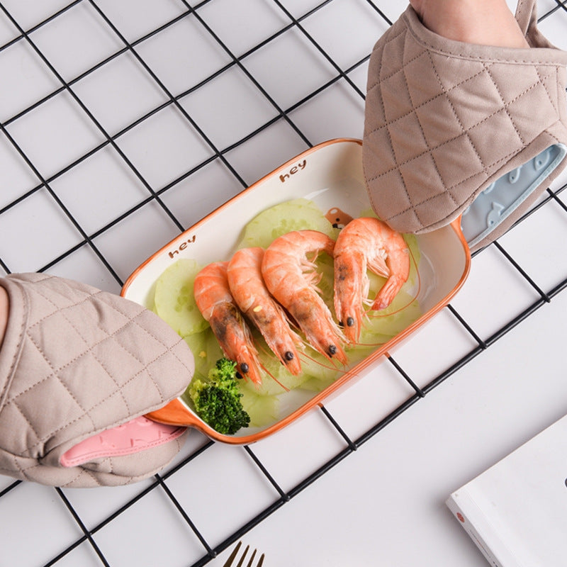 Fish  Shaped Silicone Anti Scald Oven Gloves Kitchen