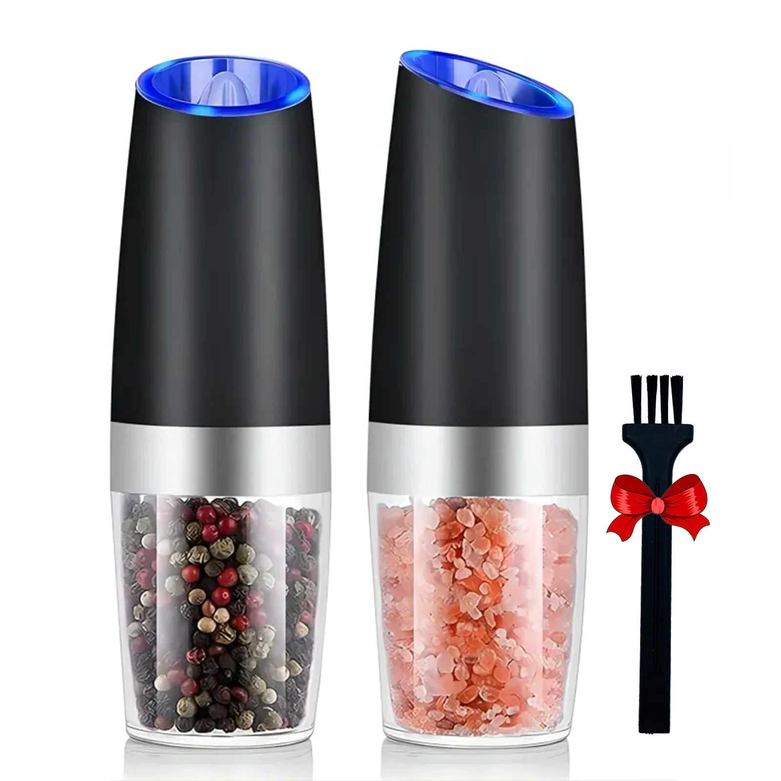 Gravity Electric Salt And Pepper Mill - Tilt To Grind Automatically Battery Powered