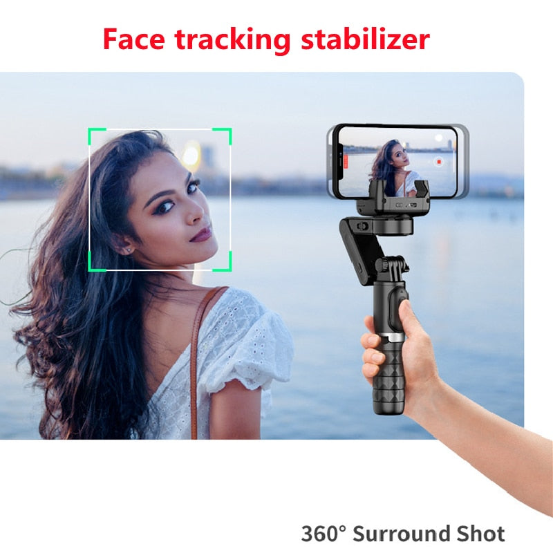 360 Rotation Following shooting Mode Gimbal Stabilizer Selfie Stick Tripod - enoughdream.com