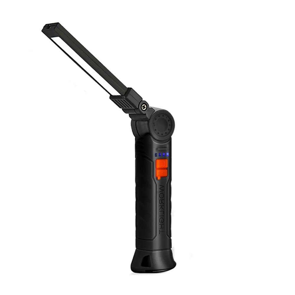 LED Folding Flashlight with Magnetic Base COB Light 360°Rotate