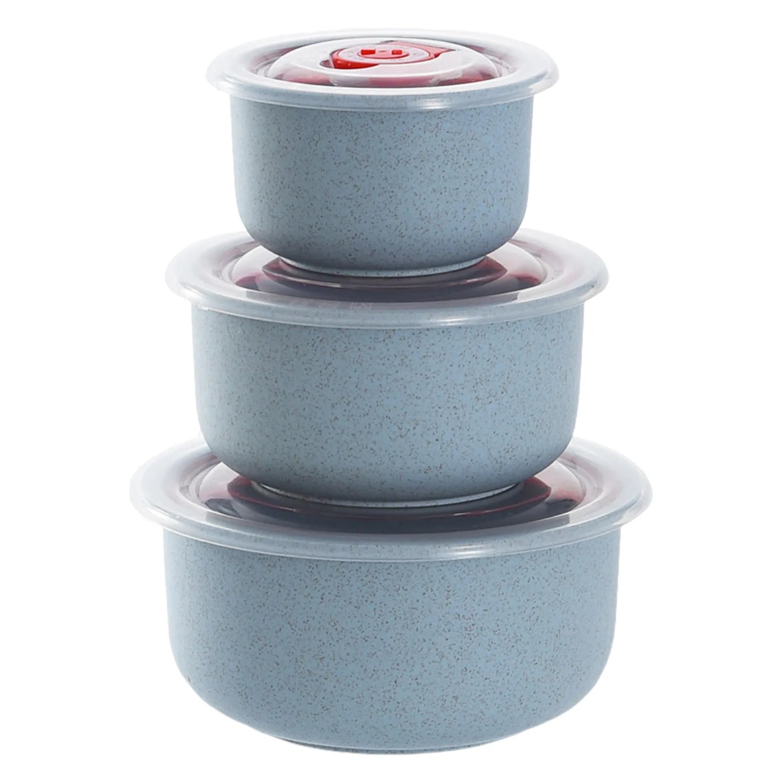 Set of 3 containers for storing food suitable for microwaves ideal for preparing snacks and travel