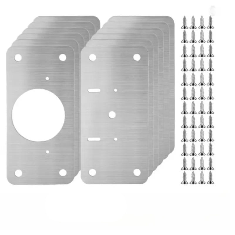 Cabinet Hinge Repair Plate Kit with Screw Furniture Drawer Tools