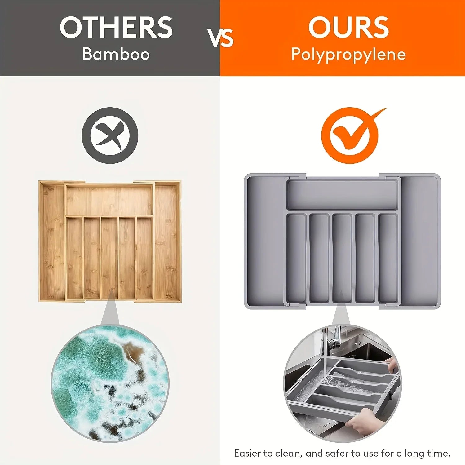 New Expandable Drawer Organizer for Talheres Set of Adjustable Trays for Kitchen Utensils