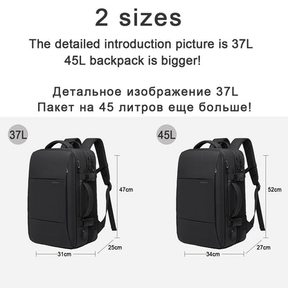 Travel Backpack Men Business Aesthetic Backpack School Expandable USB - enoughdream.com