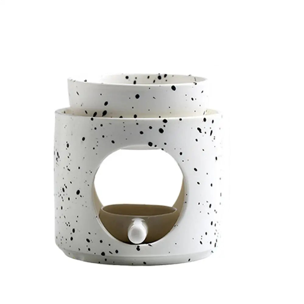 Ceramic Aroma Burner Essential Oil Lamp Hollowing Candle  Decoration