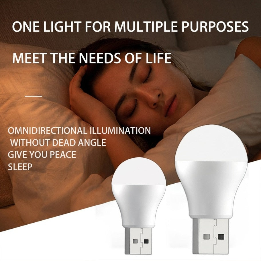 USB Plug Lamp Computer Mobile Power Charging USB Small Book Lamps LED - enoughdream.com