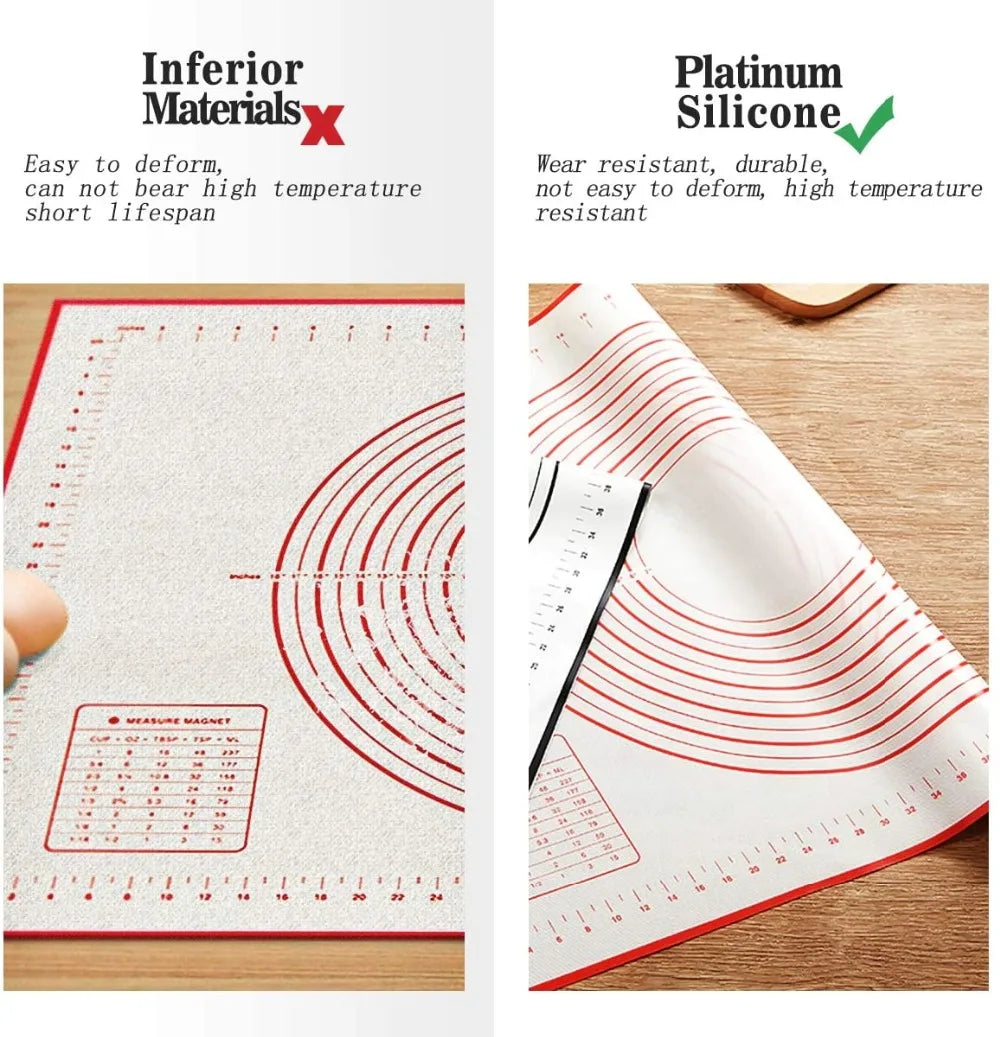 Unior 1 pcs silicone cooking mat kneading dough pad pizza bolo