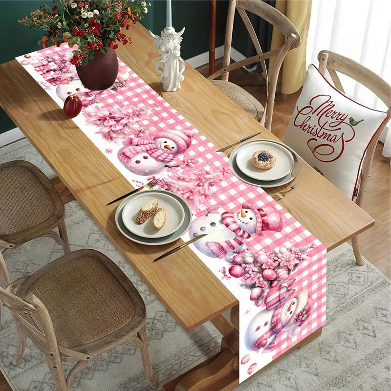 Christmas Table Runner Merry -  Christmas Decoration For Home Xmas Table Decor