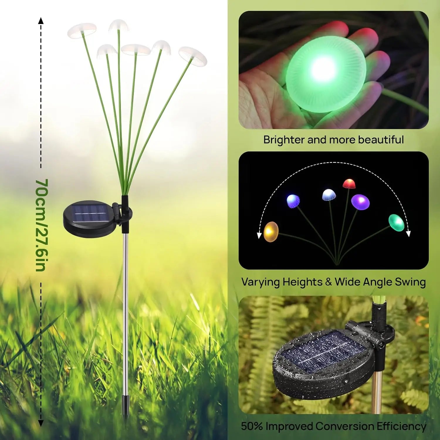 Solar Garden Lights Dual Mode LED  for Garden Ambiance