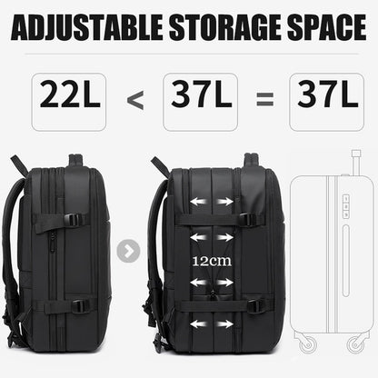 Travel Backpack Men Business Aesthetic Backpack School Expandable USB - enoughdream.com