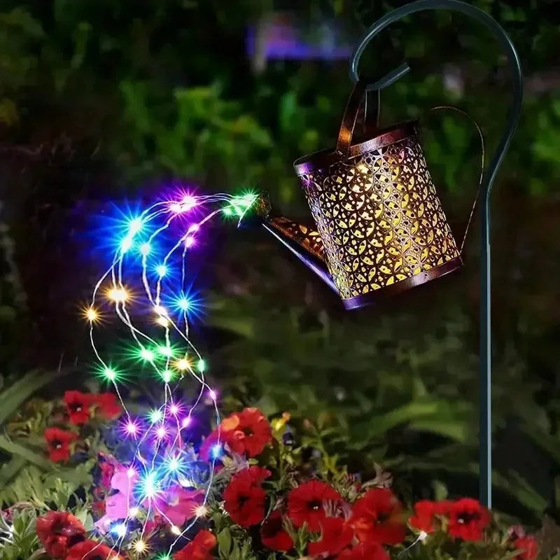Waterproof Shower Lights Hanging Star LED Fairy for Garden Decoration solar