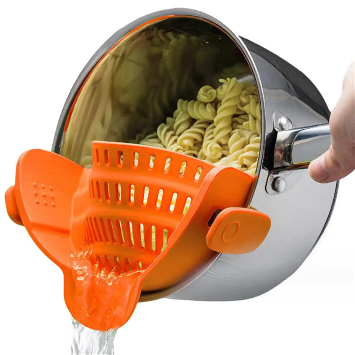 Pot Strainer Adjustable Clip On  For Pots Pans And Bowls
