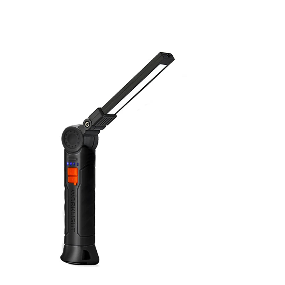 LED Folding Flashlight with Magnetic Base COB Light 360°Rotate