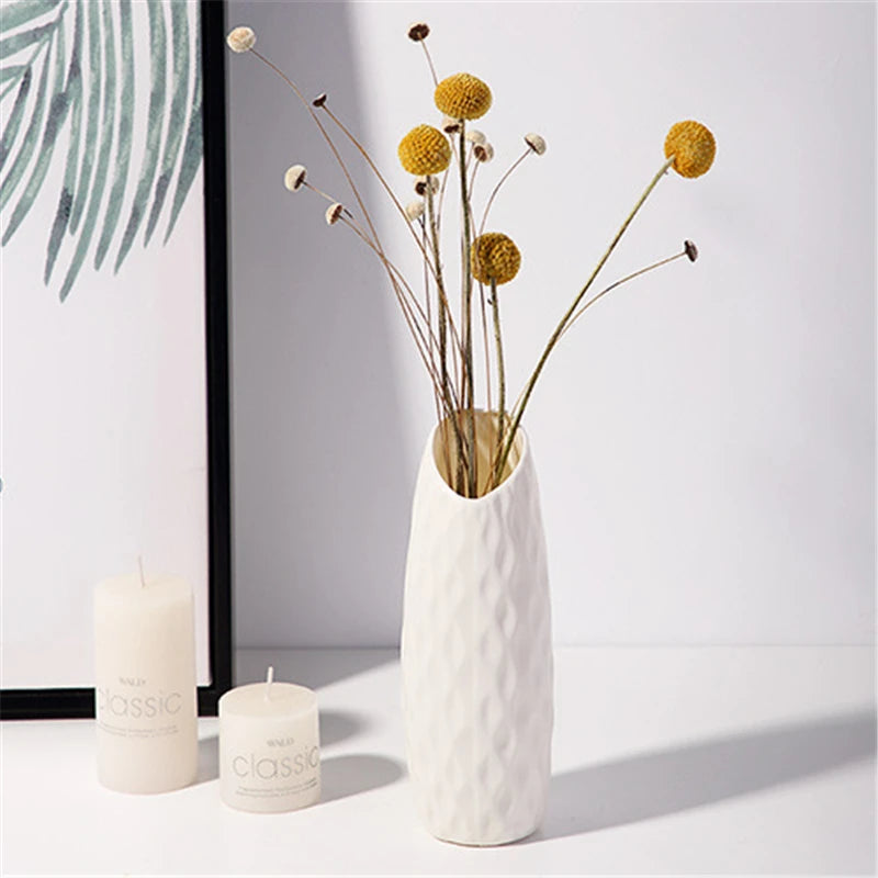 Nordic Plastic Vase -  Pot Storage for  Home Decorations Ornaments