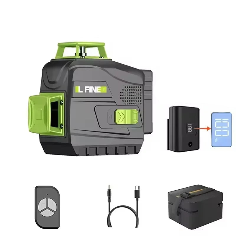 Professional Laser Level 8/16 Lines Horizontal And Vertical With Remote Control  360°