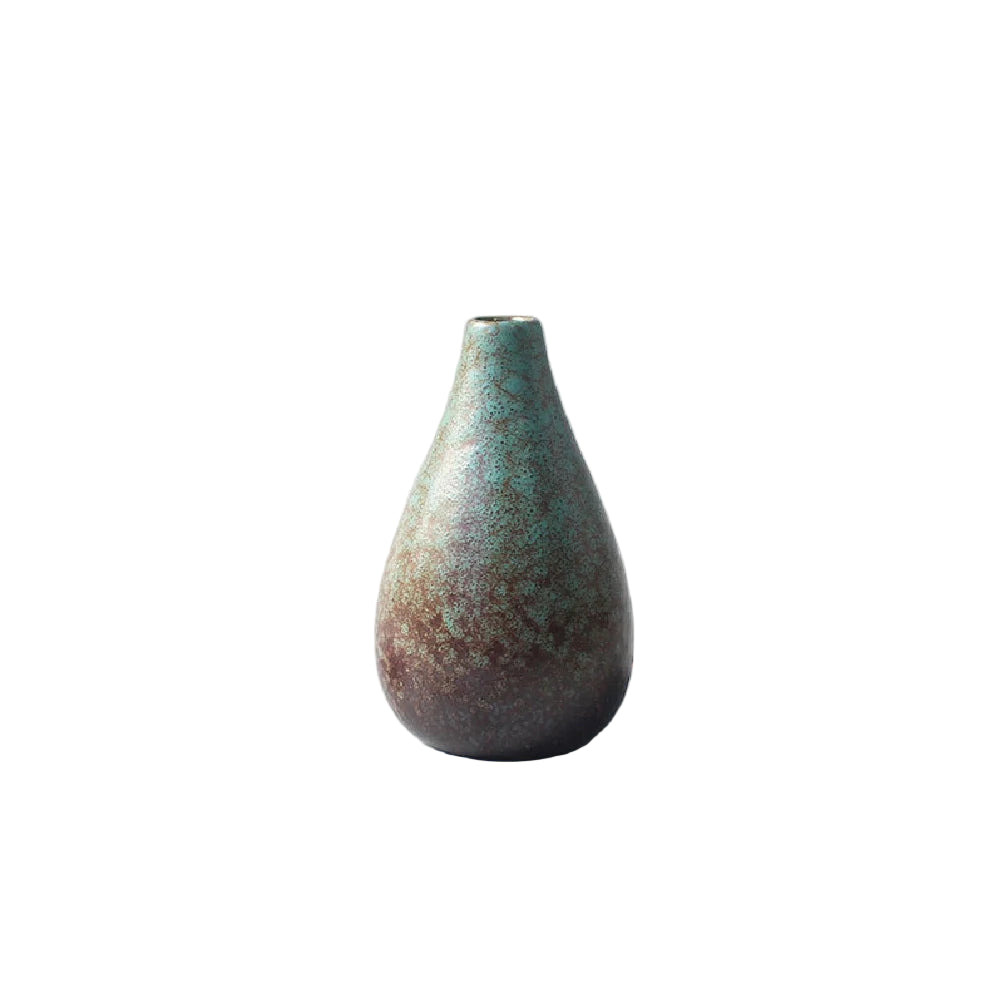 Ceramic small vase black small -  vase simple Japanese decoration