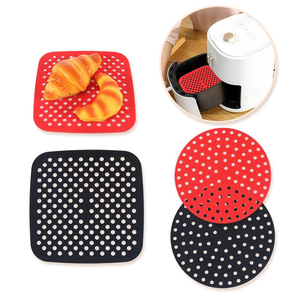 Air Fryer Silicone Liner Mat Reusable Non-Stick  Accessories