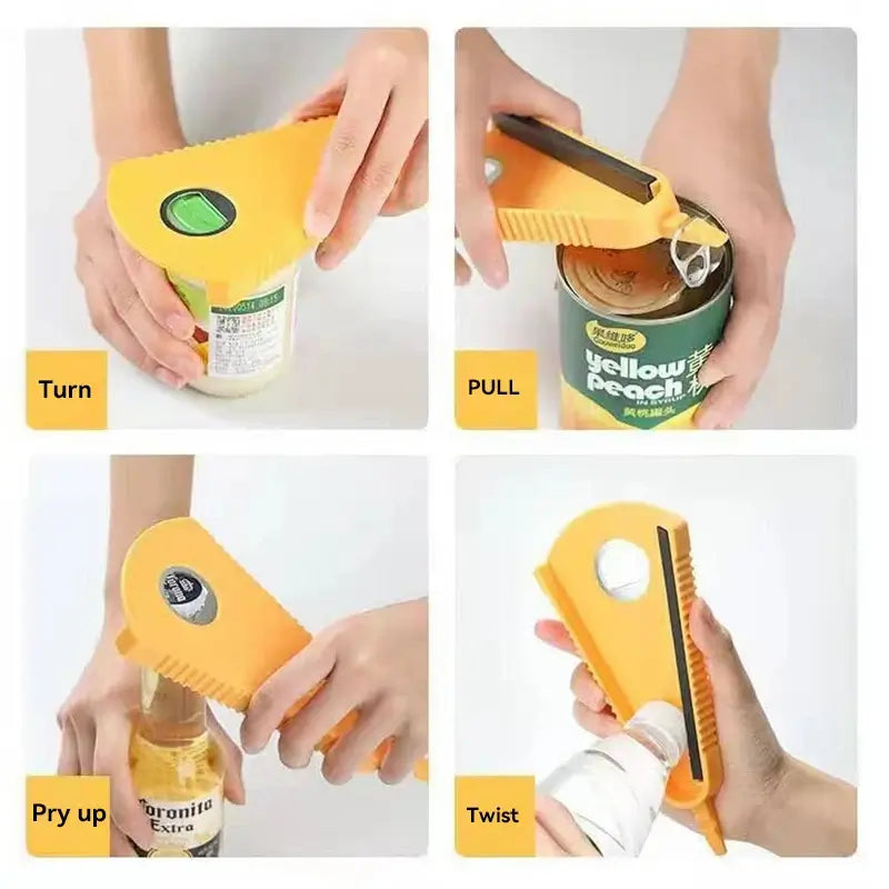 Can Opener Multifunctional Bottle -  Opener Jar Opener for Beer Coke Jam Beverage