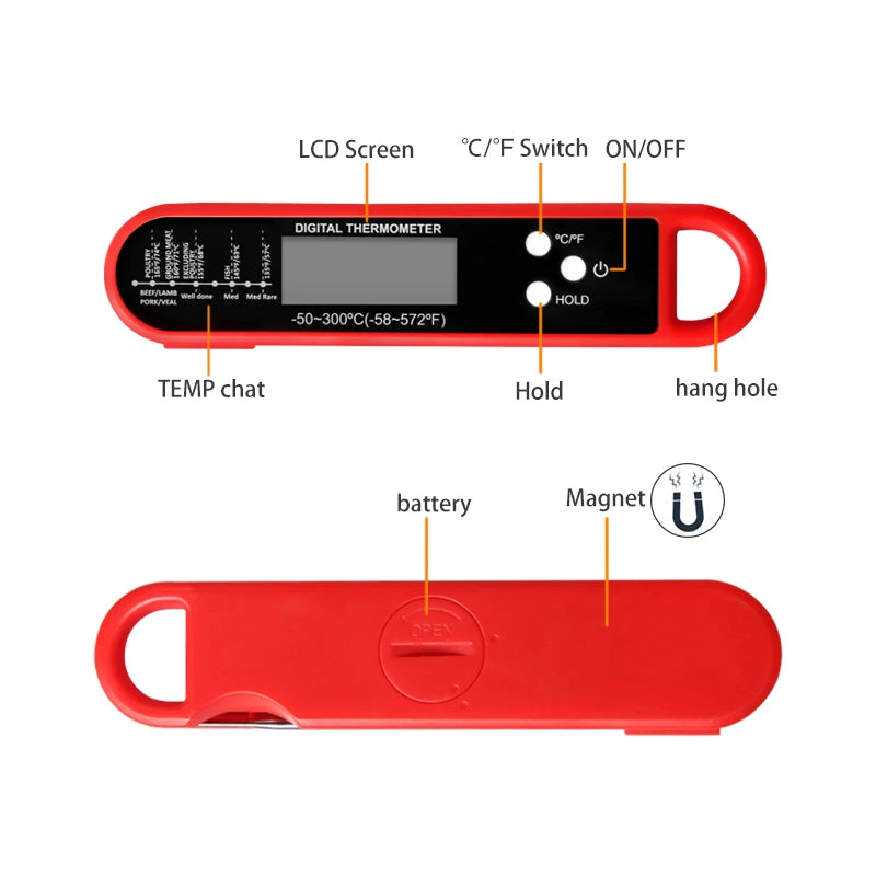 Digital thermometer, instant reading with high precision in water testing