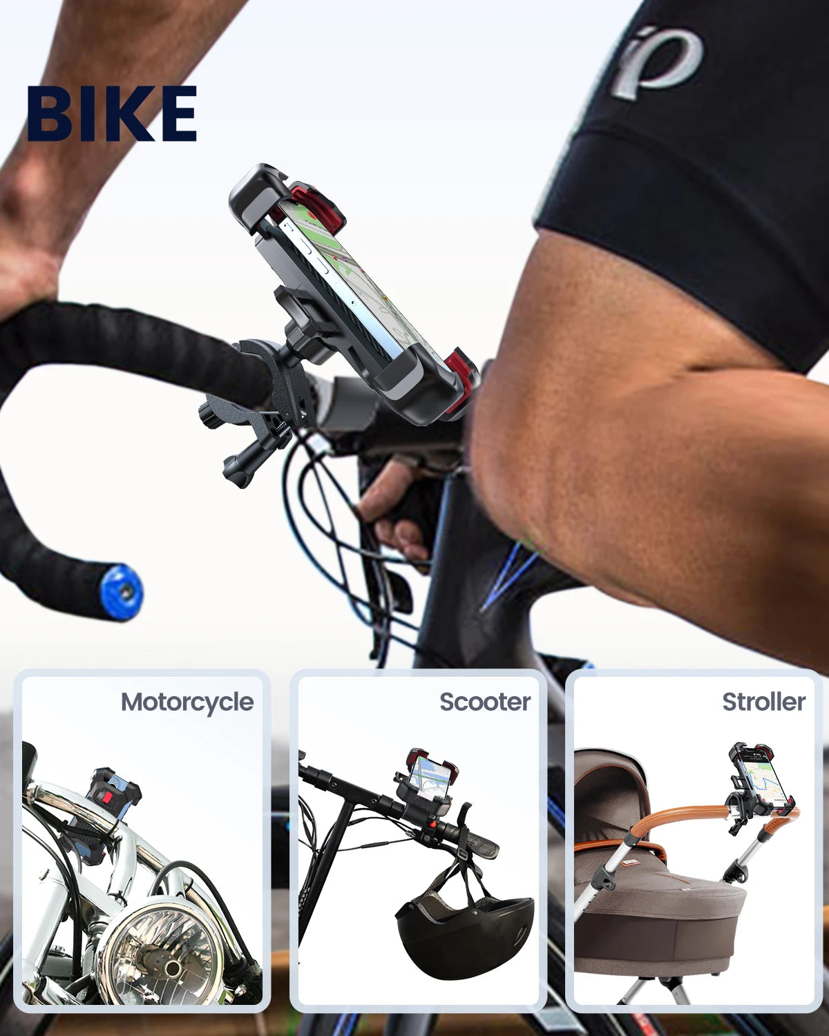 Joyroom Universal Bike Phone Holder 360° - View Bicycle Phone Holder for 4.7-7