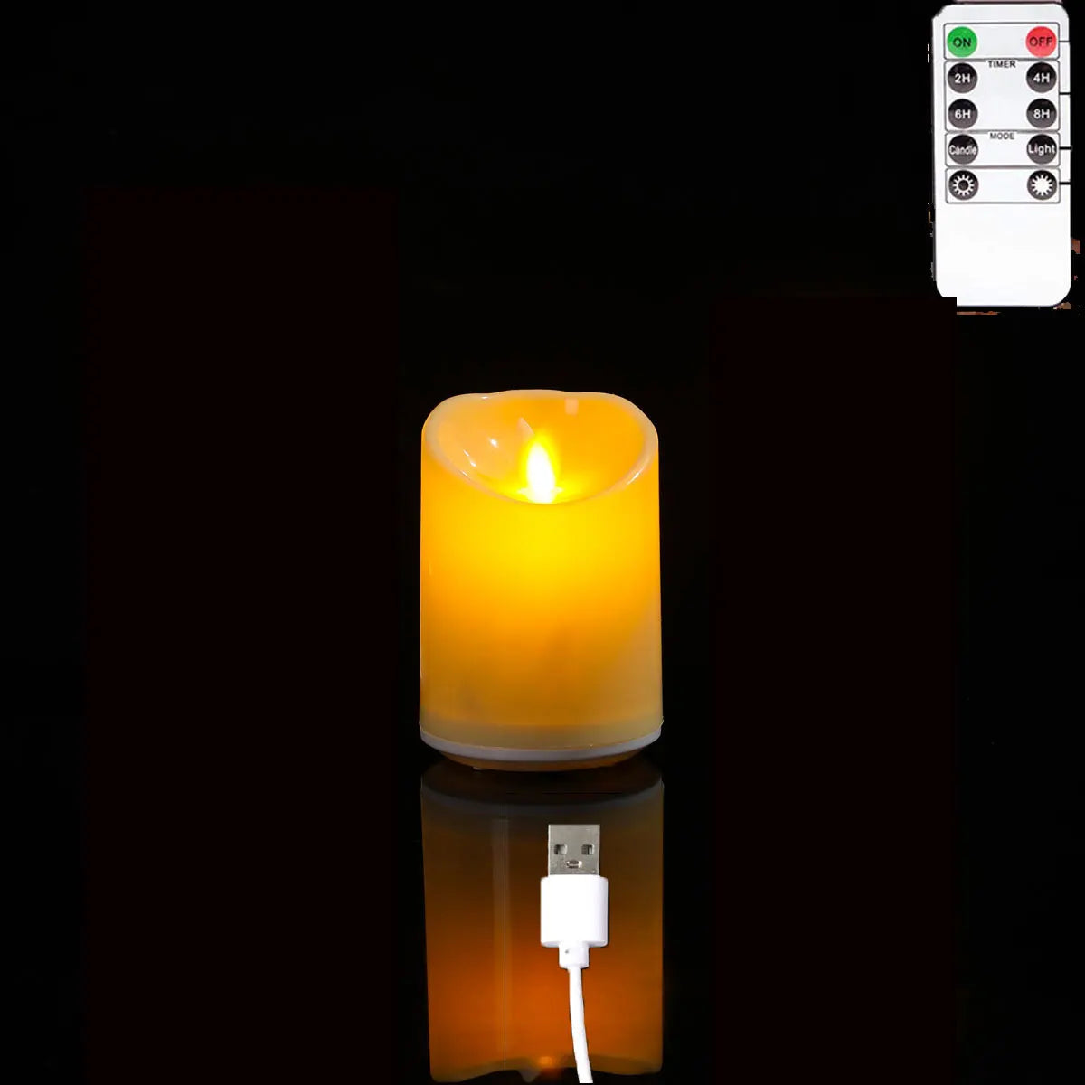 Pieces USB Charge Remote Control LED Decorative  Candles