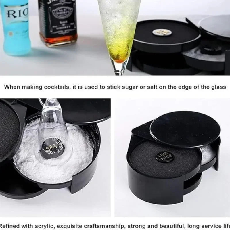 3-level rotating box for salt and sugar border, ideal for mixing with sugar and coquettes.