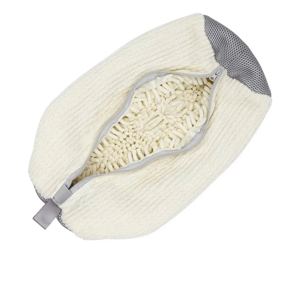 Fluffy Fiber 360 °   Surround Cleaning Shoe Washing Bag